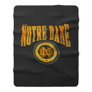 Vintage University Of Notre Dame Fleece Blanket