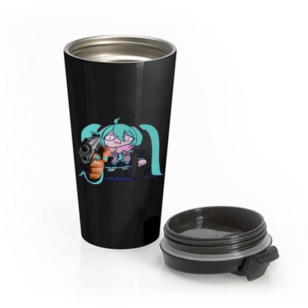 Watch Out Miku Gun Stainless Steel Travel Mug