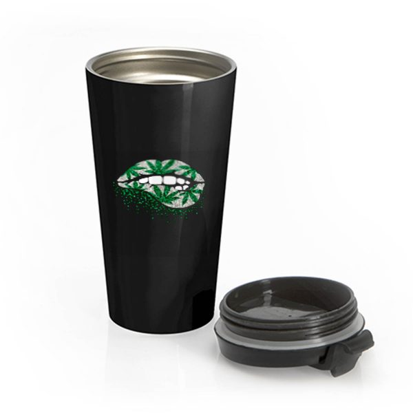 Weed Lips Cannabis Stainless Steel Travel Mug