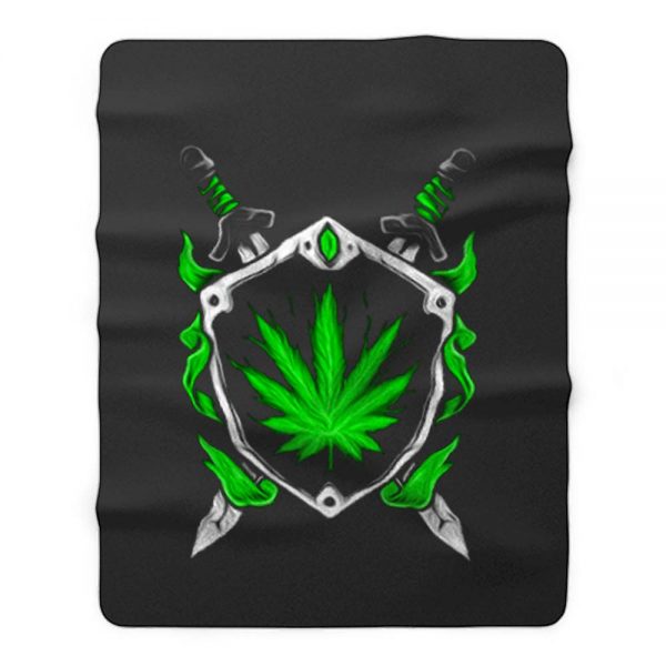 Weed Shield Cannabis Pot Funny Design 2020 gift top Fleece Blanket