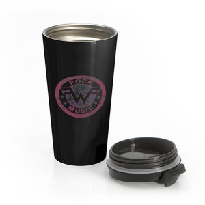 Weezer Logo Retro Rock Music Stainless Steel Travel Mug