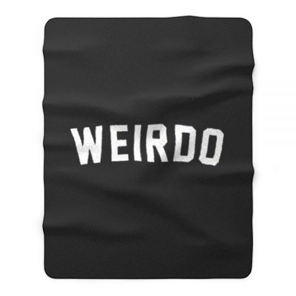 Weirdo Slogan Fleece Blanket