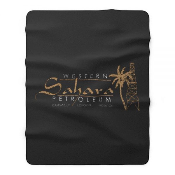 Western Sahara Petroleum distressed Fleece Blanket