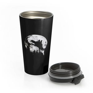 Wolf Shadow Puppet Unique Moon Outdoor Hike Camp Stainless Steel Travel Mug