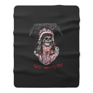 Yeezus God Wants You Fleece Blanket