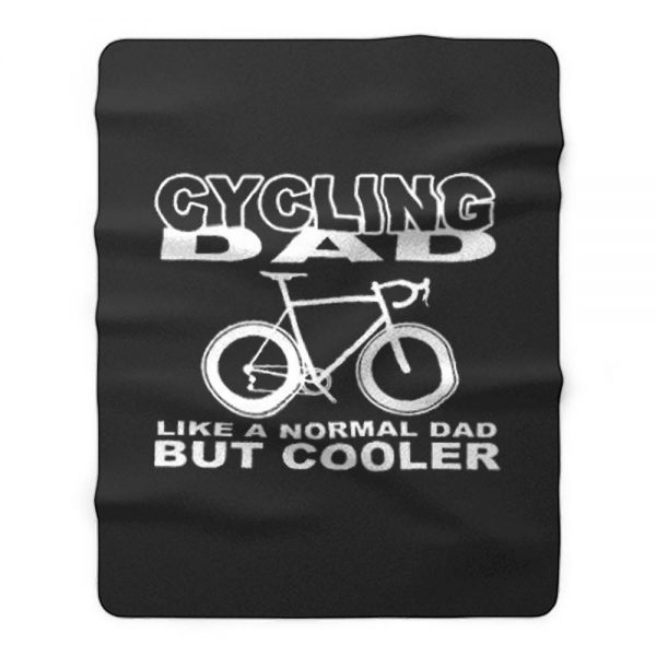 cycling dad grandad Fleece Blanket