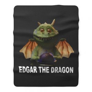 edgar the dragon digital printed Fleece Blanket