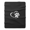 heart and Paw Dog Fleece Blanket