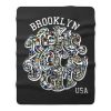 new york city Brooklyn Fleece Blanket