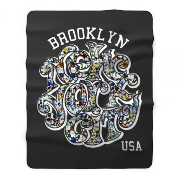 new york city Brooklyn Fleece Blanket