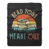 read your heart out reading book librarian teacher Fleece Blanket