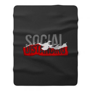 social distance Fleece Blanket