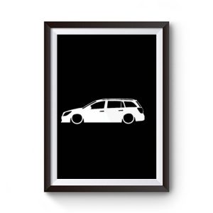 stra MK5 Estate Outline Silhouette car Premium Matte Poster