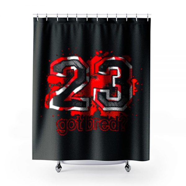 23 Got Bred Match Retro Air Jordan Shower Curtains