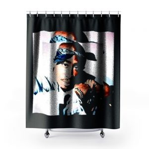 2pac Blues Tupac Portrait Shower Curtains