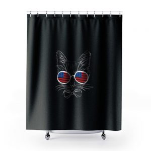 4th July American Flag Shower Curtains