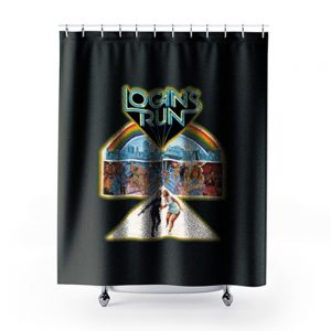 70s Sci Fi Classic Logans Run Poster Art Shower Curtains