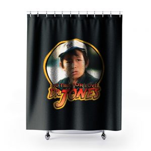 80s Classic Indiana Jones The Temple Of Doom Short Round No Time Shower Curtains