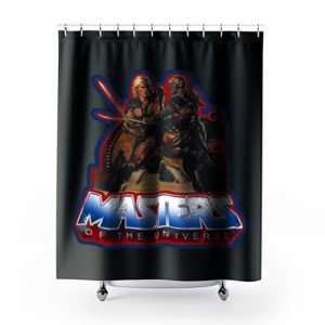 80s Classic Masters of the Universe He Man And Blade Shower Curtains