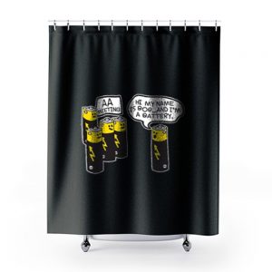 Aa Battery Meeting Shower Curtains