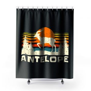 African Antelope Retro Wildlife Lover Shower Curtains
