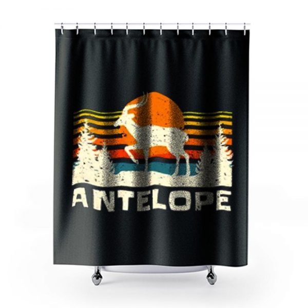 African Antelope Retro Wildlife Lover Shower Curtains