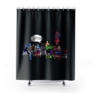 And Thats How I Saved The World Jesus Avengers Superheroes Shower Curtains
