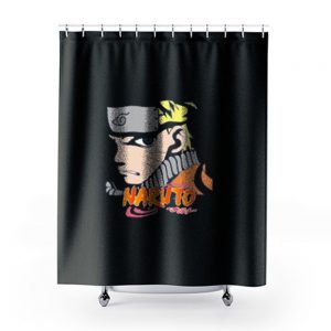 Angry Face Little Naruto Shower Curtains