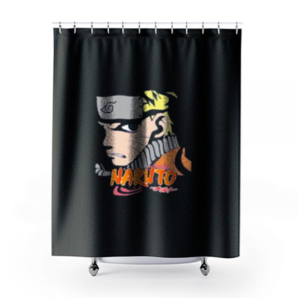 Angry Face Little Naruto Shower Curtains