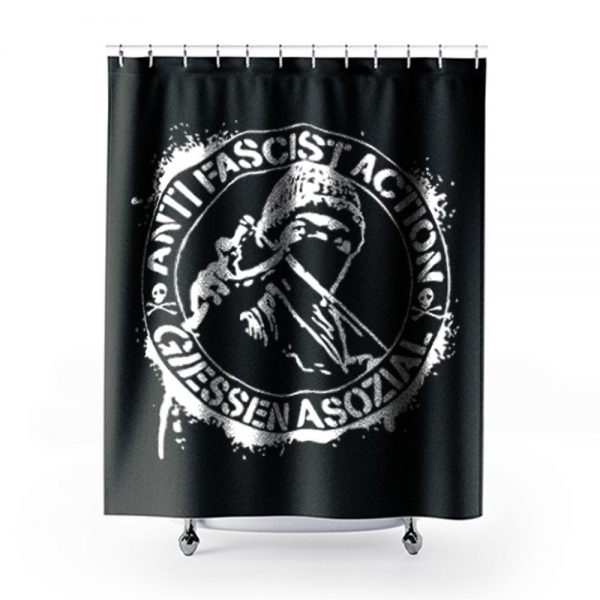 Anti Fascist Action Giessen Asozial Shower Curtains