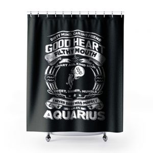 Aquarius Good Heart Filthy Mount Shower Curtains