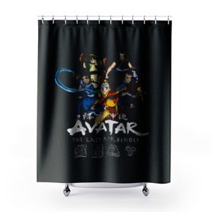 Avatar The Last Airbinder Group Shower Curtains