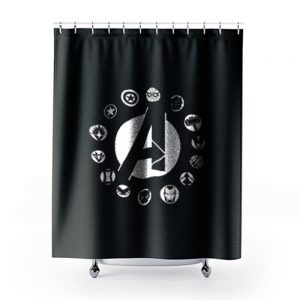 Avengers Superhero Logo Shower Curtains