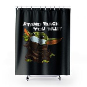 Baby Yoda Social Distance Shower Curtains