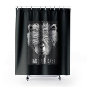 Bad Hair Day Hipster Llama Hipster Shower Curtains