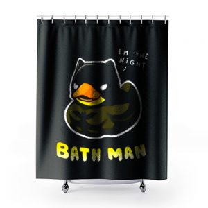 Bath man Funny Bath Duck Shower Curtains