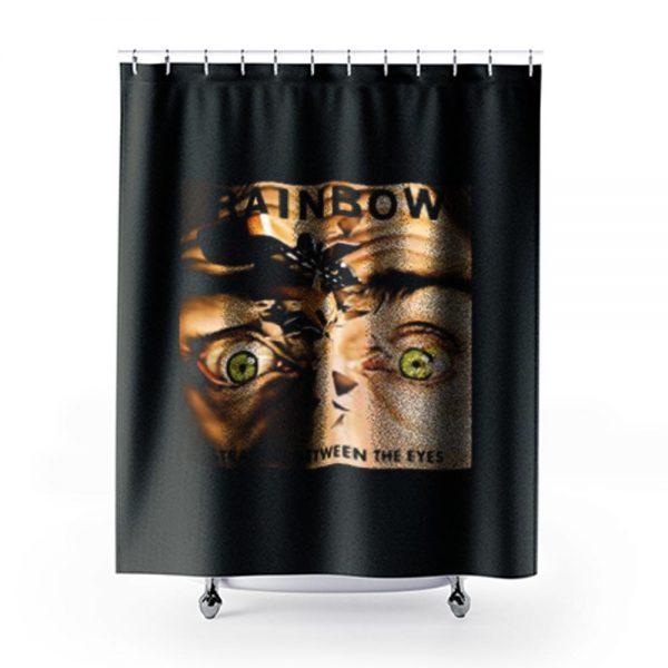 Between Eyes Rainbow Band Shower Curtains