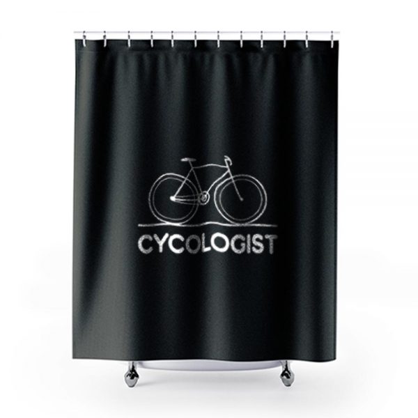Bicycle Cycologist Shower Curtains