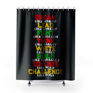 Black History and Historical Leaders Juneteenth Shower Curtains