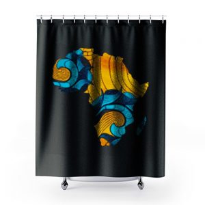 Black Pride Melanin Map Of Africa Shower Curtains