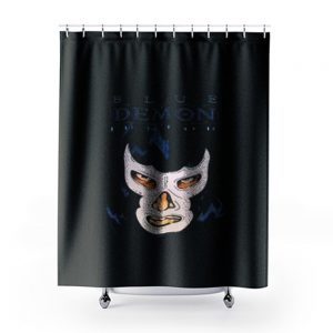 Blue Demon Wrestling Legend Shower Curtains