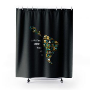 Book Map Education Shape What Will Be Shower Curtains