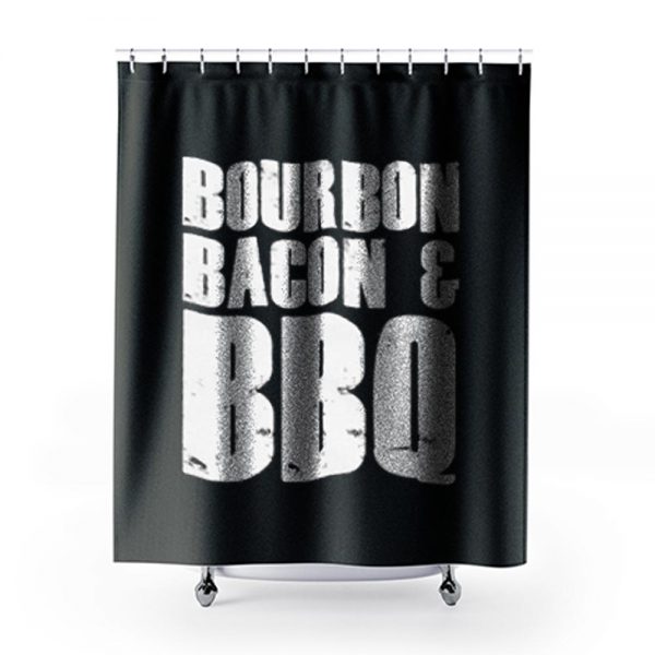 Bourbon Bacon And BBQ Shower Curtains