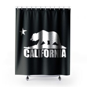 California Bear White Shower Curtains
