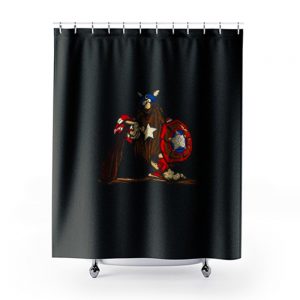 Captain Caveman Captain America Shower Curtains