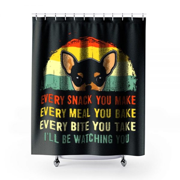 Chihuahua Quote Vintage Dog Shower Curtains