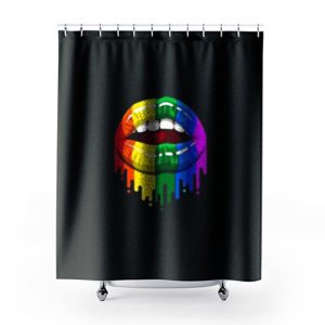 Colour Lip Lgbt Shower Curtains