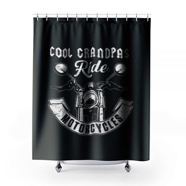 Cool Grandpa Ride Motorcycles Shower Curtains