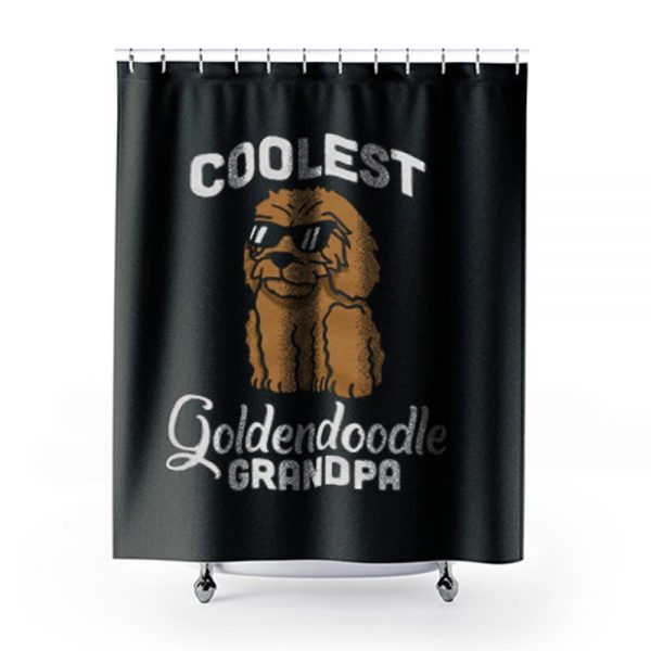 Coolest Goldendoodle Grandpa Shower Curtains