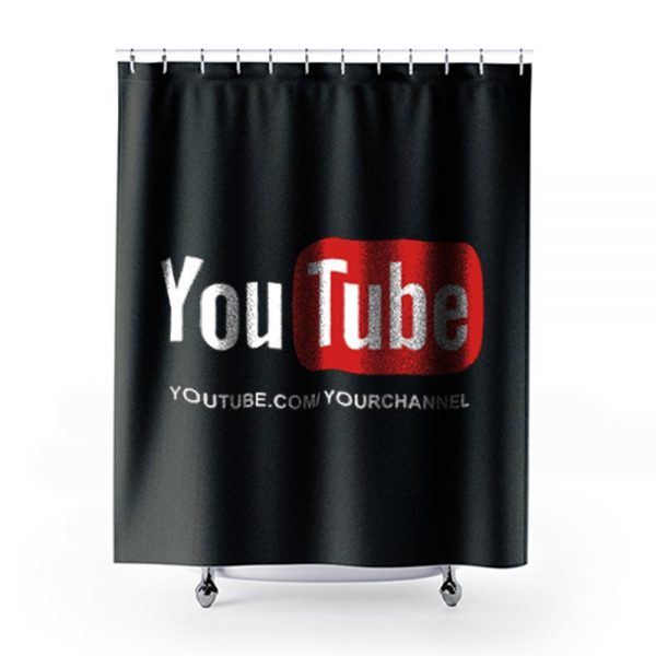 Customized YouTube Channel URL Shower Curtains